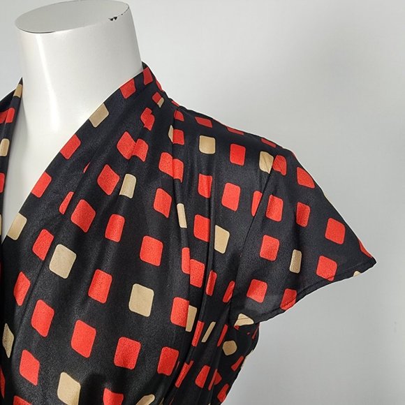 Venus Red & Black Wide Leg Jumpsuit Size M - Picture 3 of 16